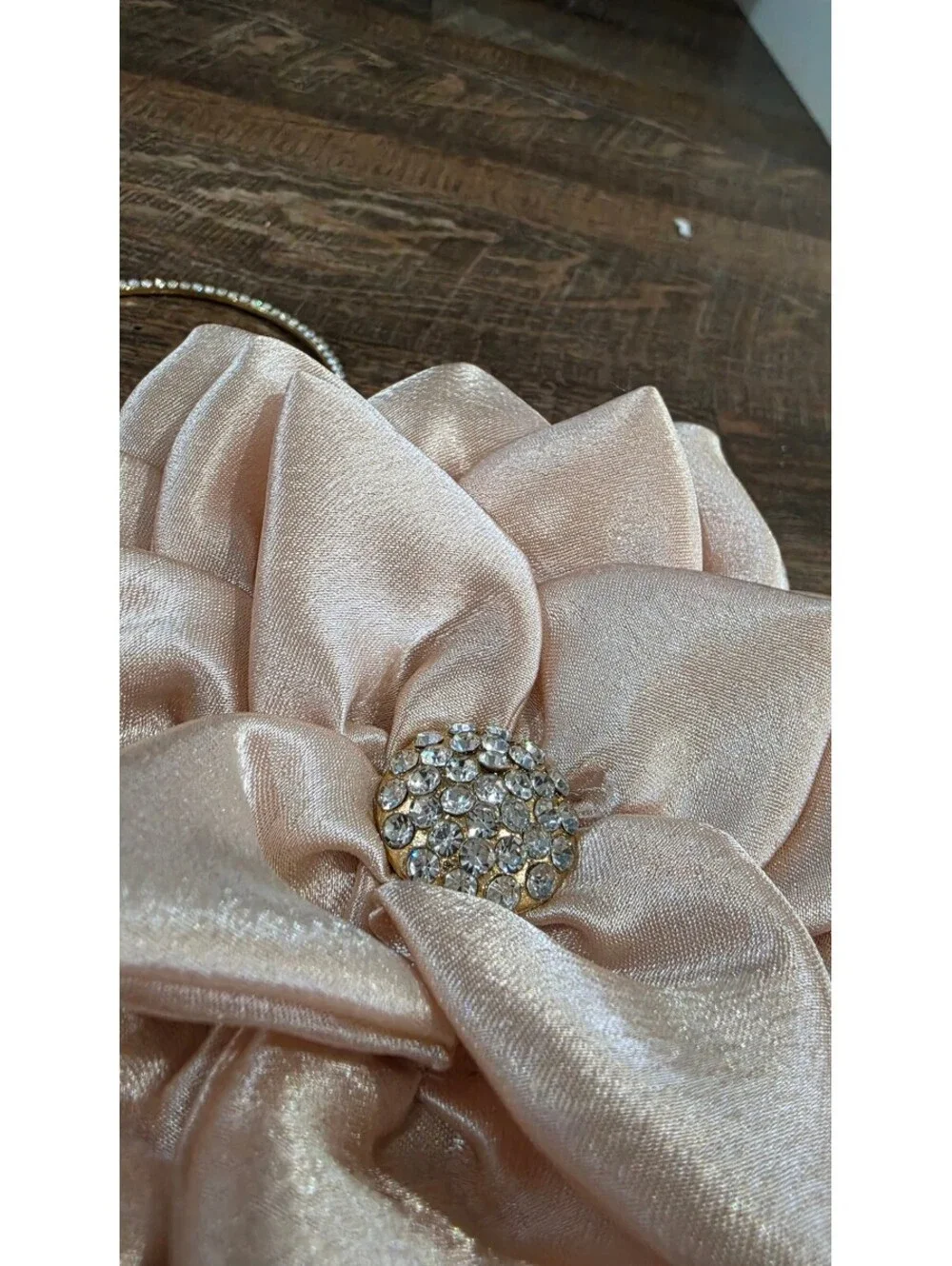 Elegant Satin Gold Sunflower Evening Clutch Bag with Chain Strap